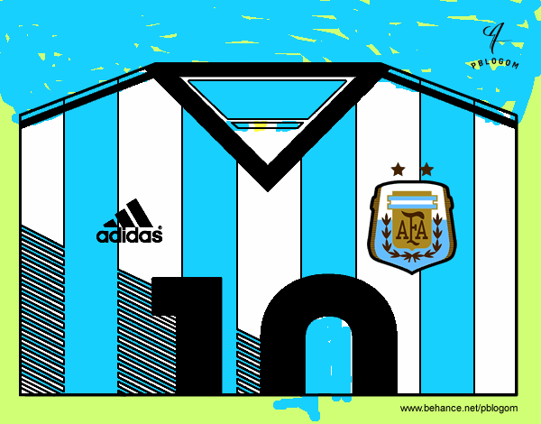 Camiseta del mundial de fútbol 2014 de Argentina