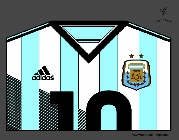 Camiseta del mundial de fútbol 2014 de Argentina