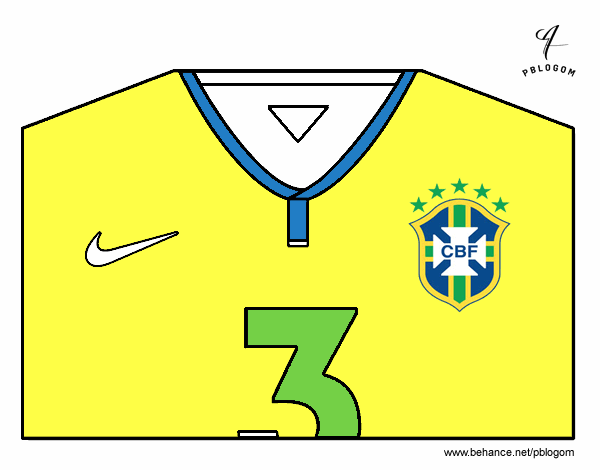 Camiseta del mundial de fútbol 2014 de Brasil