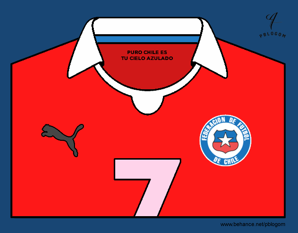 Camiseta del mundial de fútbol 2014 de Chile