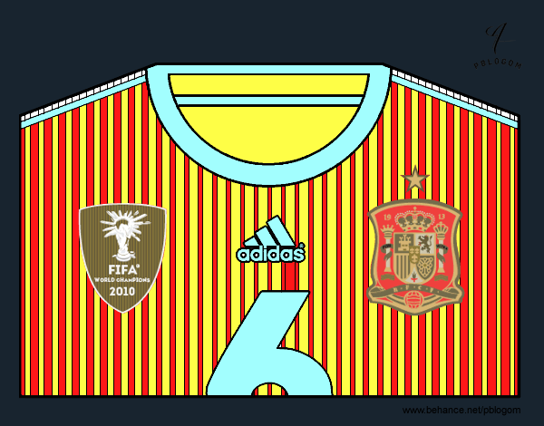 Camiseta del mundial de fútbol 2014 de España