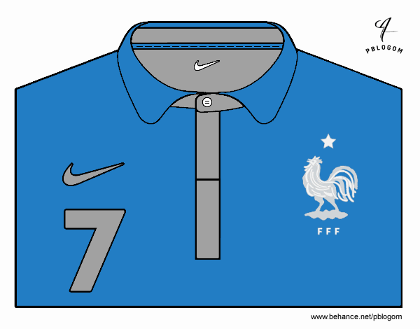 Camiseta del mundial de fútbol 2014 de Francia