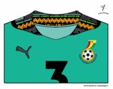 Dibujo Camiseta del mundial de fútbol 2014 de Ghana pintado por juanlasca