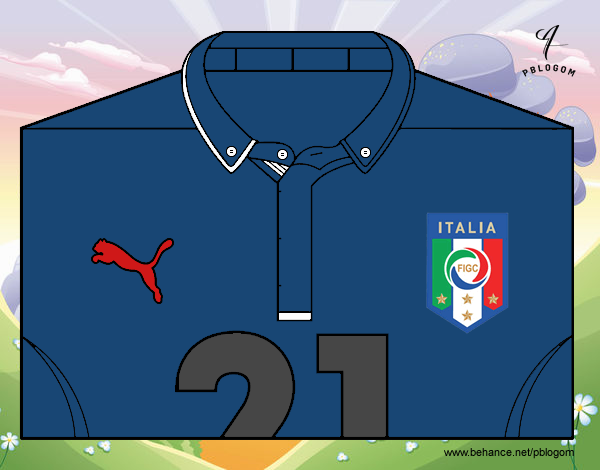 Camiseta del mundial de fútbol 2014 de Italia