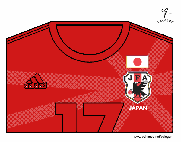 Camiseta del mundial de fútbol 2014 de Japón