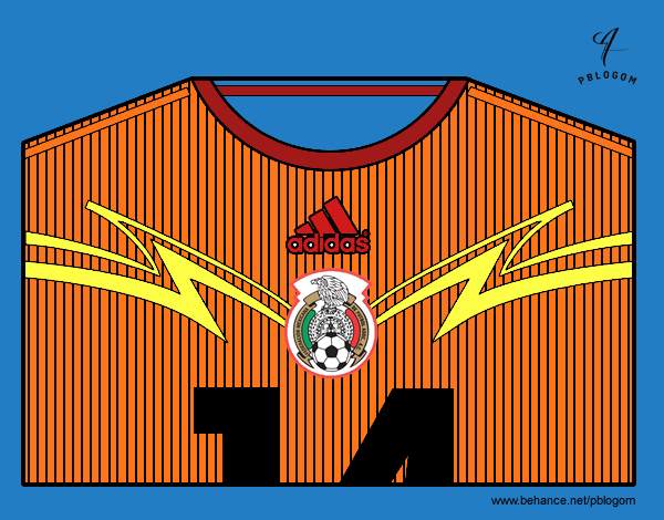 Camiseta del mundial de fútbol 2014 de México