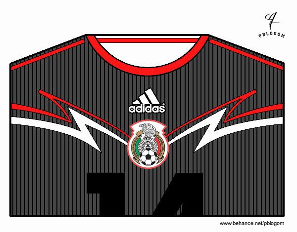 Camiseta del mundial de fútbol 2014 de México