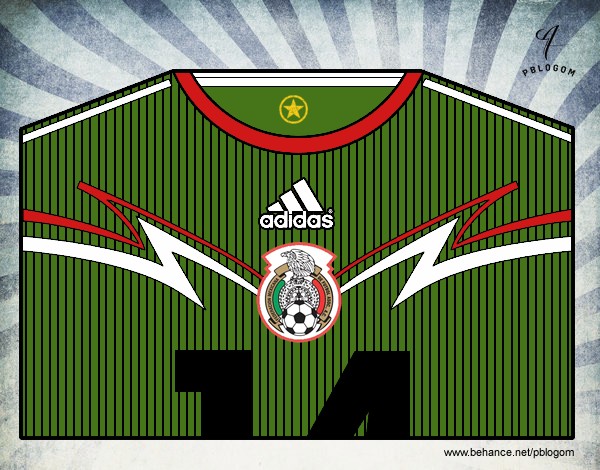 Camiseta del mundial de fútbol 2014 de México