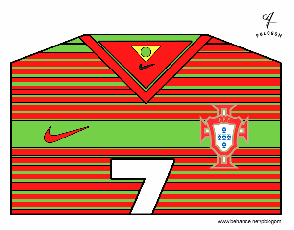 Camiseta del mundial de fútbol 2014 de Portugal