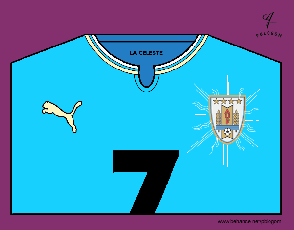 Camiseta del mundial de fútbol 2014 de Uruguay