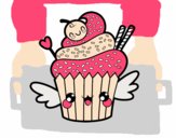 Dibujo Cupcake kawaii con cereza pintado por Lucchii