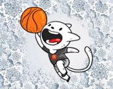 Dibujo Gato jugando a baloncesto pintado por annie9000