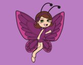 Dibujo Hada mariposa contenta pintado por amalia