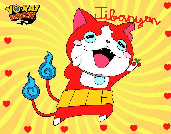 Jibanyan super feliz