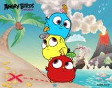 Dibujo Las crias de Angry Birds pintado por matimanent