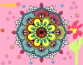 Dibujo Mandala destello floral pintado por melisol