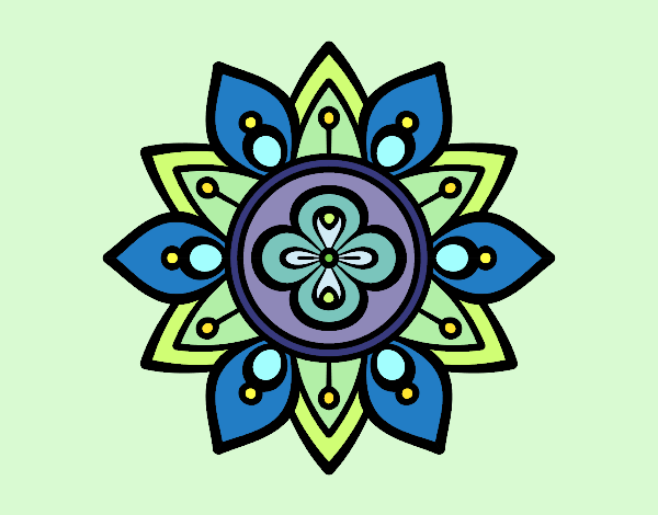 Dibujo Mandala flor de loto pintado por Itzel1017
