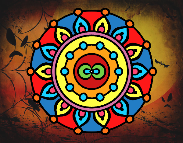 Dibujo Mandala meditación pintado por gracee