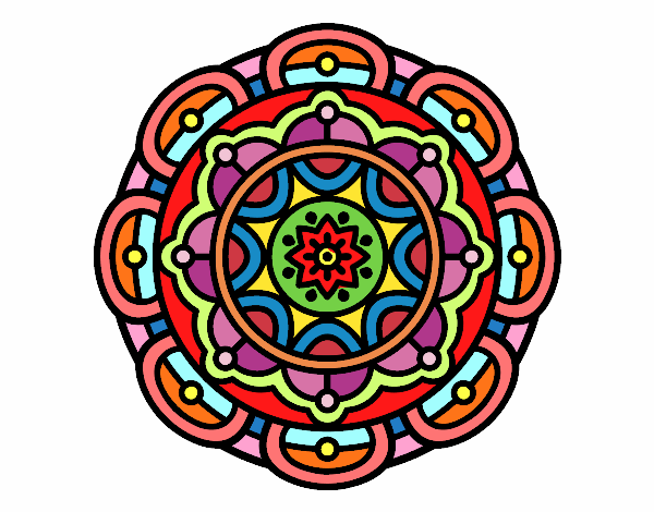 Dibujo Mandala para la relajación mental pintado por Itzel1017