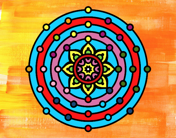 Dibujo Mandala sistema solar pintado por gracee