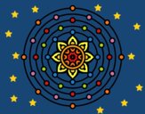 Dibujo Mandala sistema solar pintado por sofi456