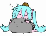 Miku con gatitos