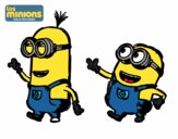 Dibujo Minions - Tom y Dave pintado por valcarrera