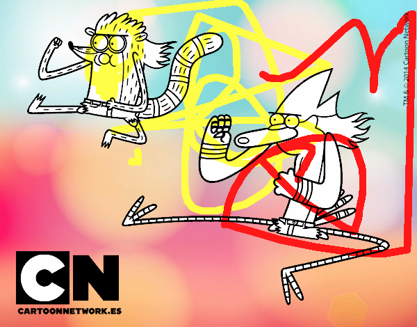 Mordecai y Rigby karatekas