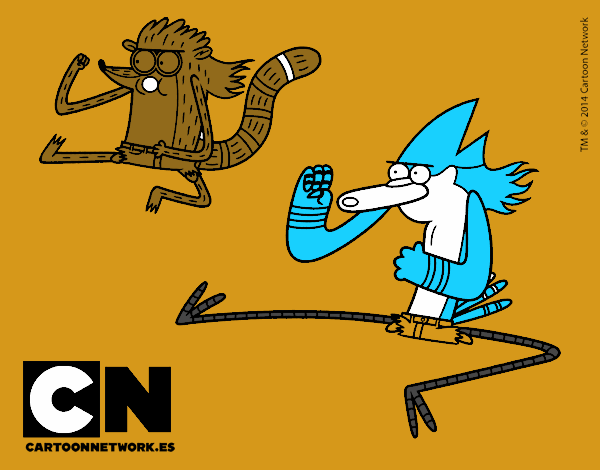 Mordecai y Rigby karatekas