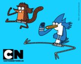 Mordecai y Rigby karatekas