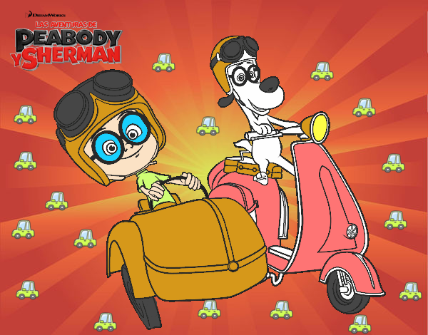 Mr Peabody y Sherman en moto