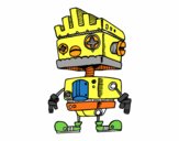 Dibujo Robot con cresta pintado por juaqu