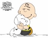 Snoopy y Carlitos abrazados