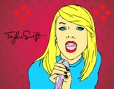 Dibujo Taylor Swift cantando pintado por Michellinh