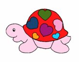 Tortuga con corazones