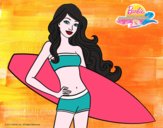 Barbie con tabla de surf