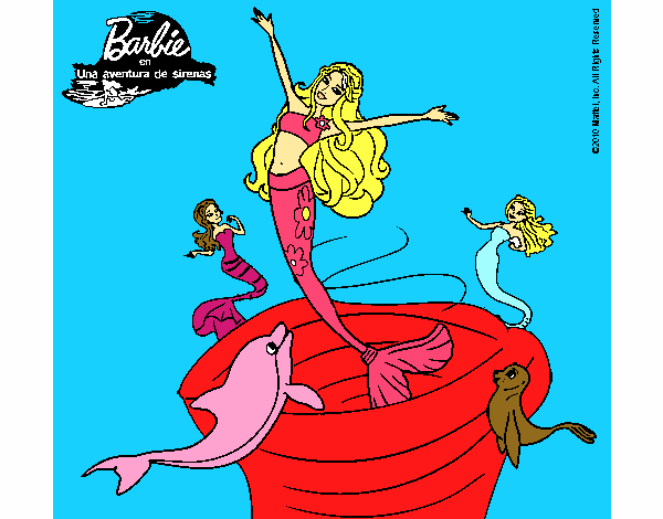 Barbie sirena contenta