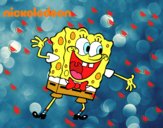 Bob Esponja saludando