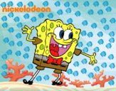 Bob Esponja saludando