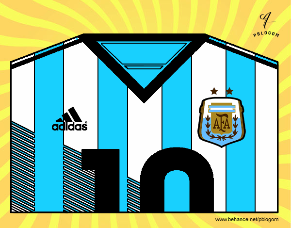 Camiseta del mundial de fútbol 2014 de Argentina