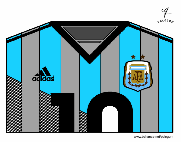 Camiseta del mundial de fútbol 2014 de Argentina