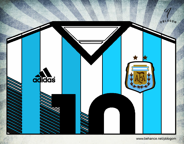 Camiseta del mundial de fútbol 2014 de Argentina