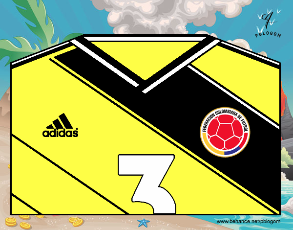 Camiseta del mundial de fútbol 2014 de Colombia