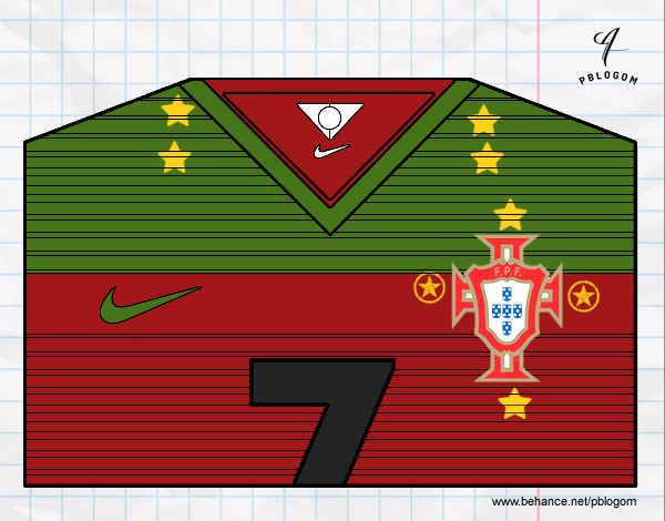 Camiseta del mundial de fútbol 2014 de Portugal