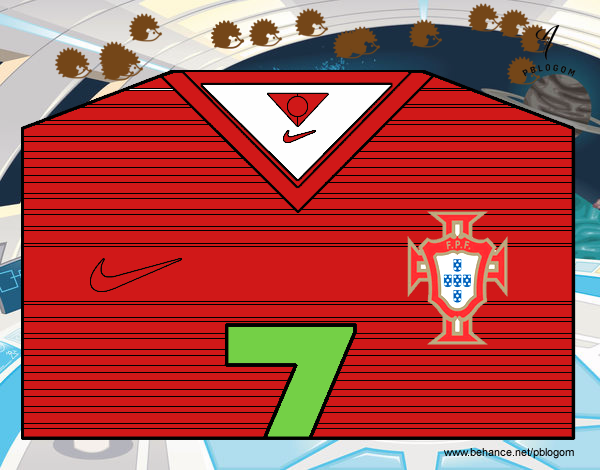 Camiseta del mundial de fútbol 2014 de Portugal