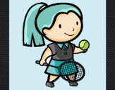 Dibujo Chica tenista pintado por mangli