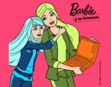 Dibujo El nuevo portátil de Barbie pintado por amalia