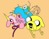 Finn y Jake con la Princesa Chicle