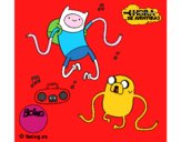 Finn y Jake escuchando música