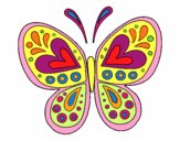 Dibujo Mandala mariposa pintado por tani20